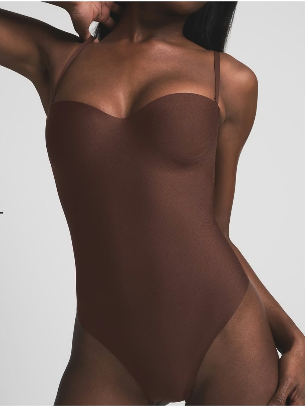 SKIMS Underwire Thong Bodysuit in Cocoa - XS